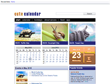 Tablet Screenshot of cute-calendar.com